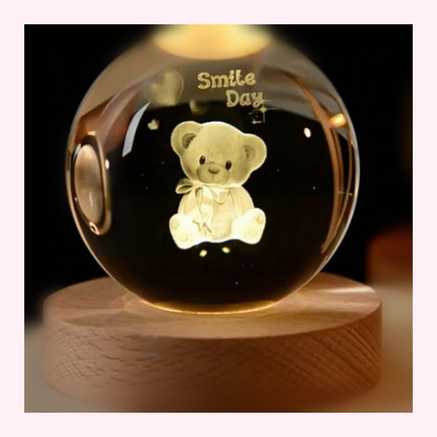 Veilleuse Boule LED 3D - Lampe Enfant - LumiCoeur