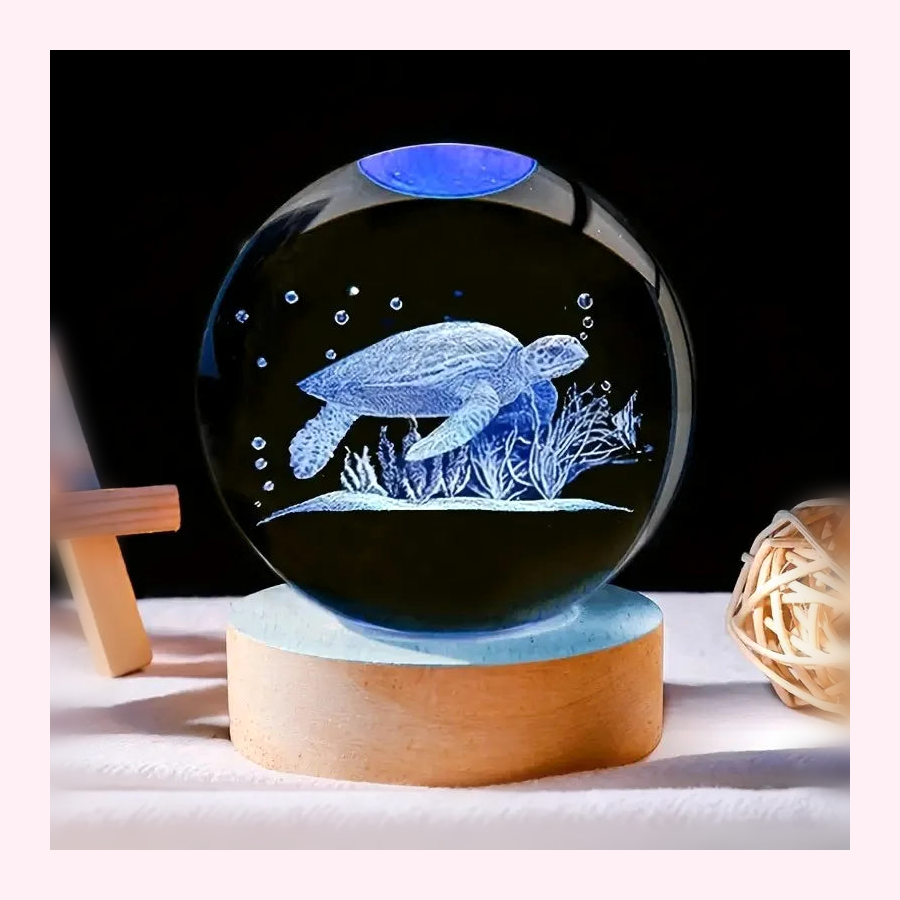 Veilleuse Tortue LED 3D - Lampe Enfant - Modèle 2 - LumiCoeur