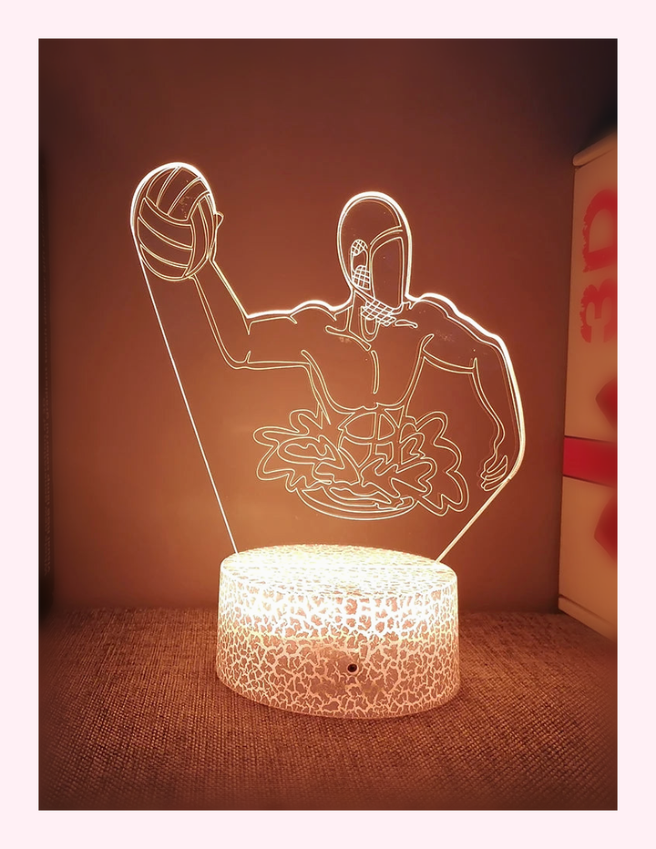 Veilleuse 3D Basketball Multi-Sports LED Tactile - Modèle 2 - LumiCoeur