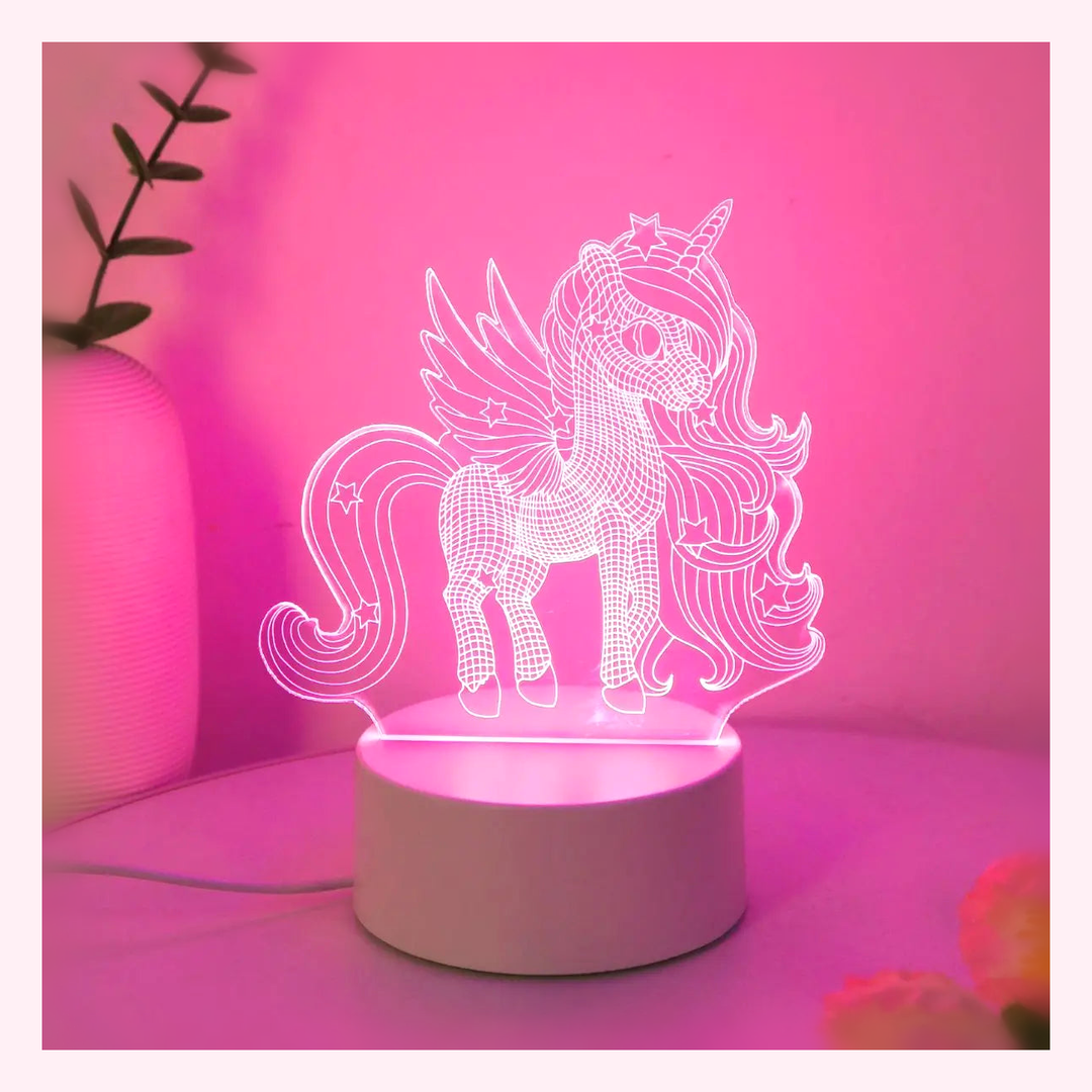 Veilleuse Licorne LED - Lampe Enfant - Modèle 9 - LumiCoeur