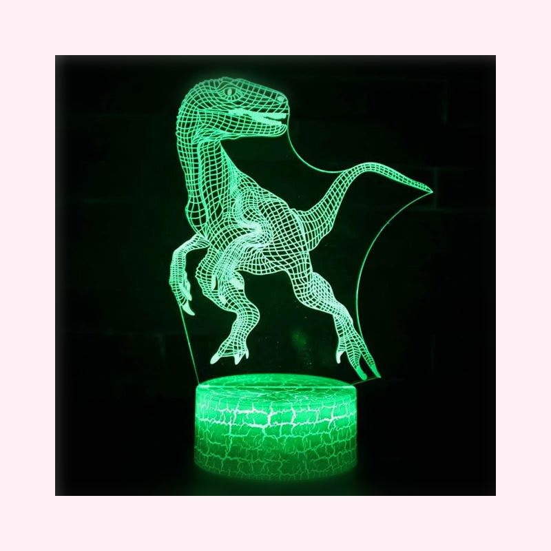 Veilleuse Dinosaure LED 3D - Lampe Enfant - Modèle 25 - LumiCoeur
