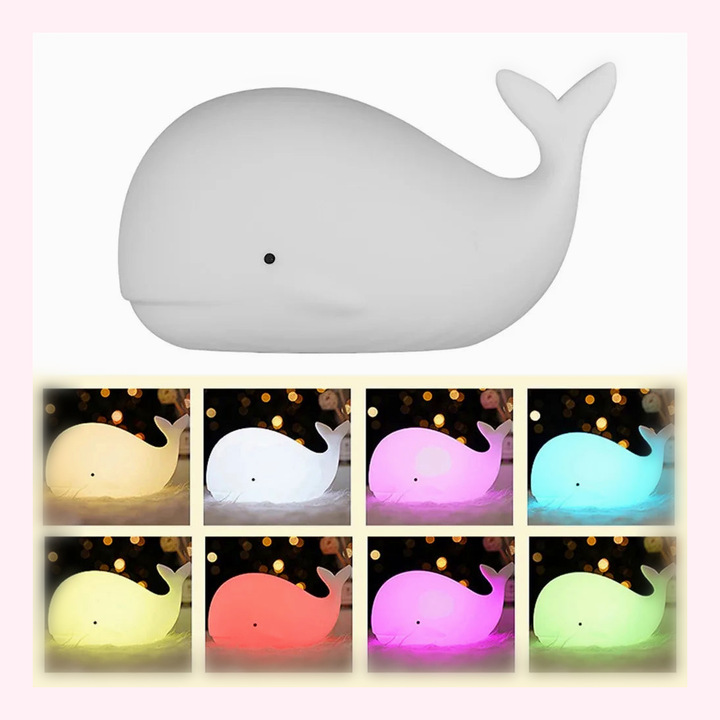 Veilleuse Baleine LED Rechargeable - Lampe Enfant - LumiCoeur