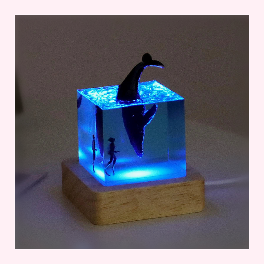 Veilleuse Baleine LED - Lampe Enfant - Modèle 7 - LumiCoeur