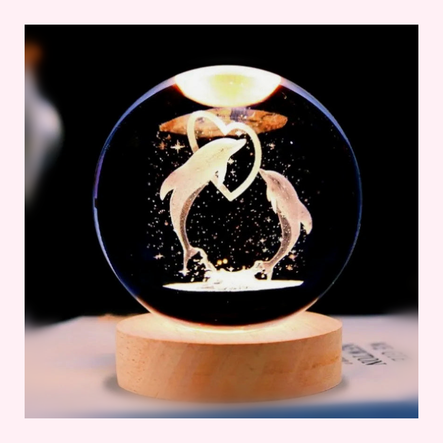 Veilleuse Dauphin LED - Lampe Enfant - LumiCoeur
