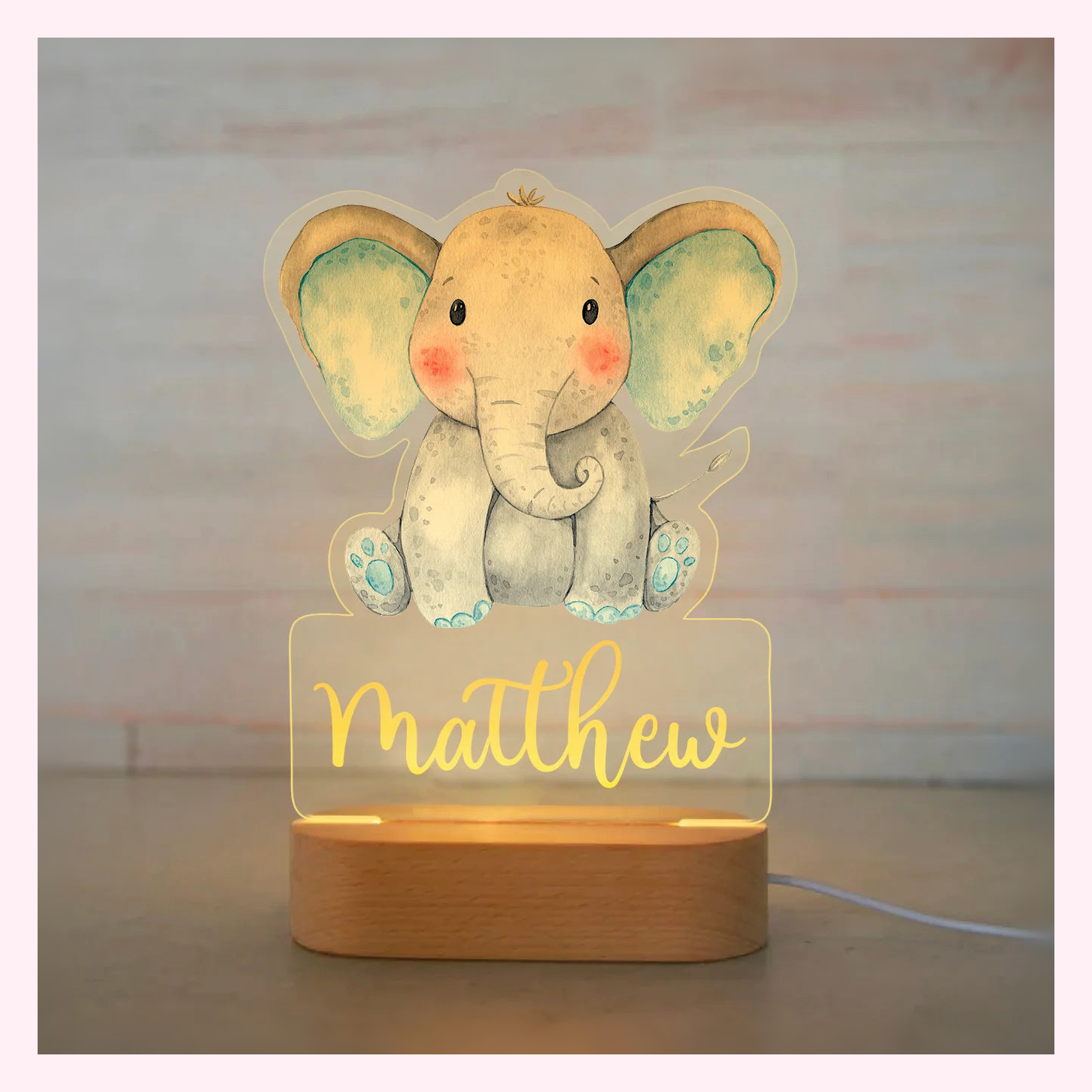 Veilleuse Personalisée LED - Décoration Chambre - Modèle 3 - LumiCoeur