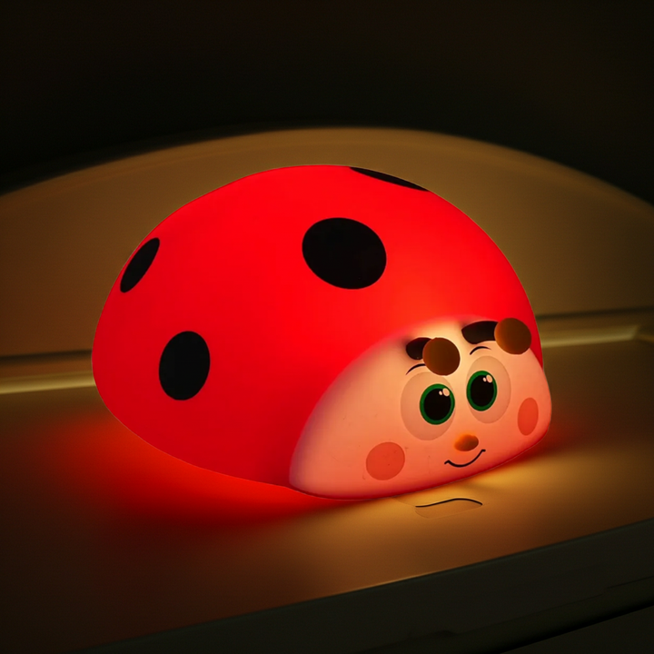 Veilleuse coccinelle LED rechargeable - lampe enfant