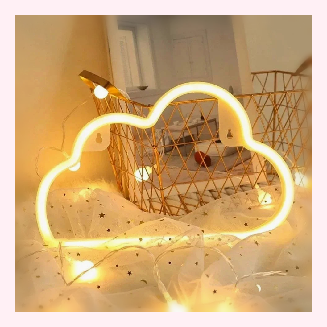 Veilleuse Nuage LED Murale - Lampe Enfant - Modèle 2 - LumiCoeur