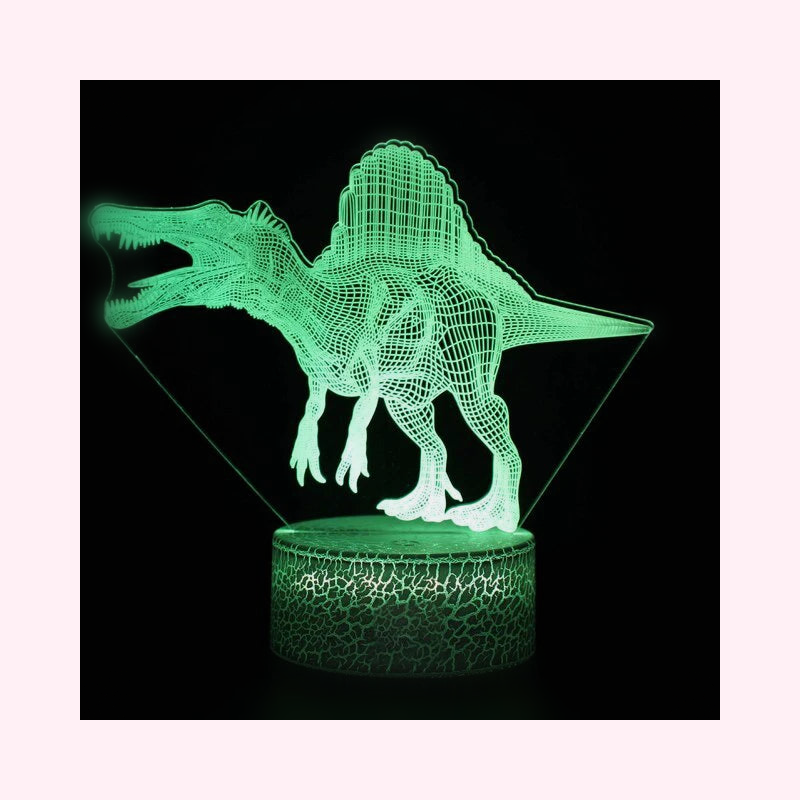 Veilleuse Dinosaure LED 3D - Lampe Enfant - Modèle 17 - LumiCoeur