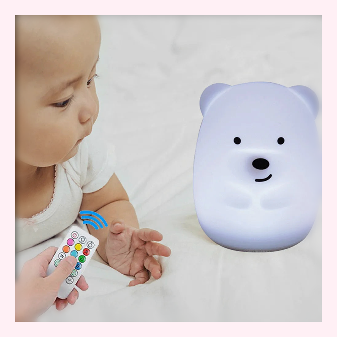 Veilleuse Ours LED - Lampe Enfant - Modèle 7 - LumiCoeur