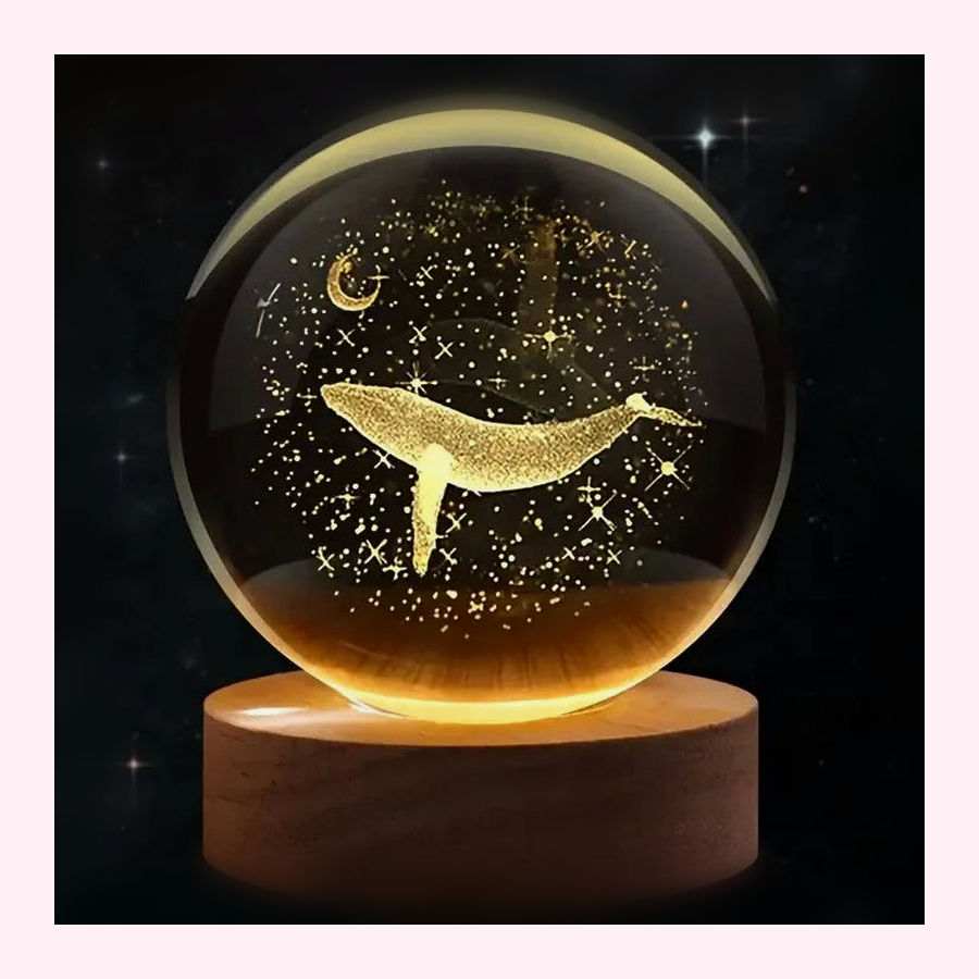 Veilleuse Baleine 3D - Lampe Enfant - Modèle 2 - LumiCoeur