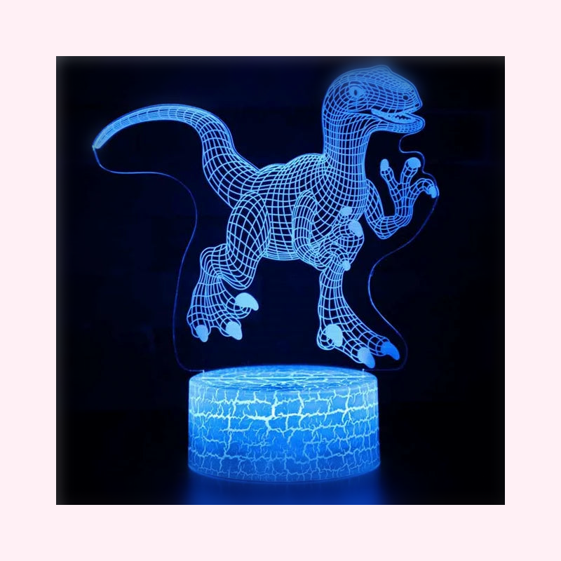Veilleuse Dinosaure LED 3D - Lampe Enfant - Modèle 14 - LumiCoeur