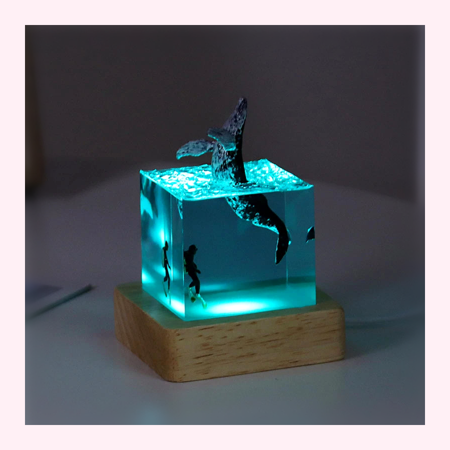 Veilleuse Baleine LED - Lampe Enfant - LumiCoeur
