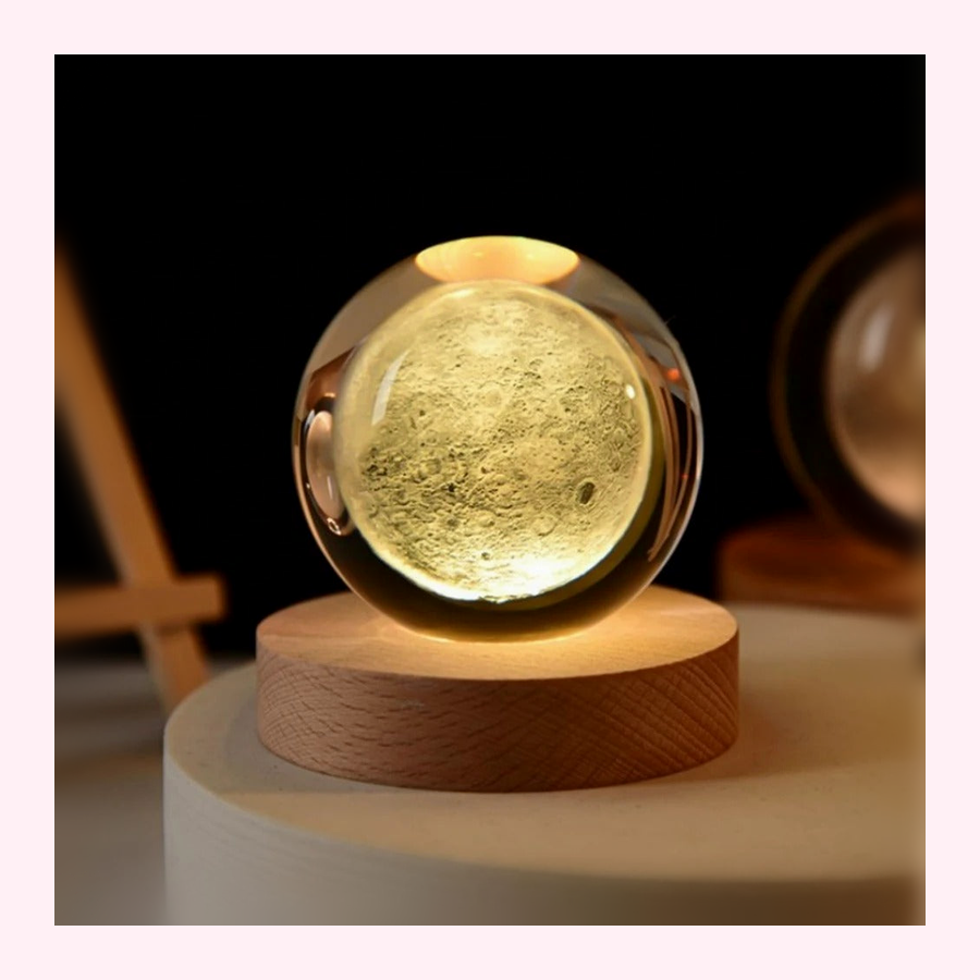 Veilleuse Lune LED 3D - Décoration Chambre - LumiCoeur