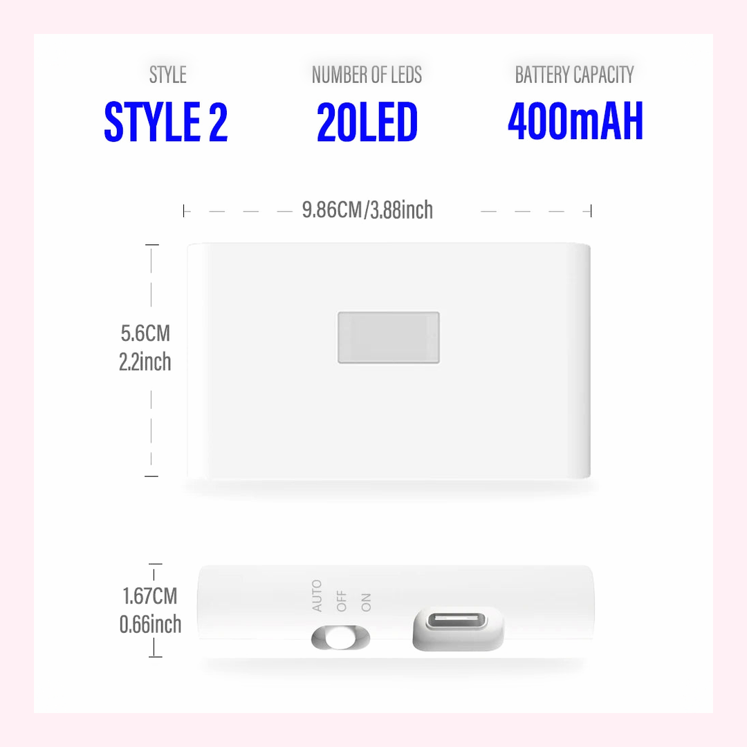 Veilleuse Murale LED Standard Rechargeable USB - Modèle 3 - LumiCoeur