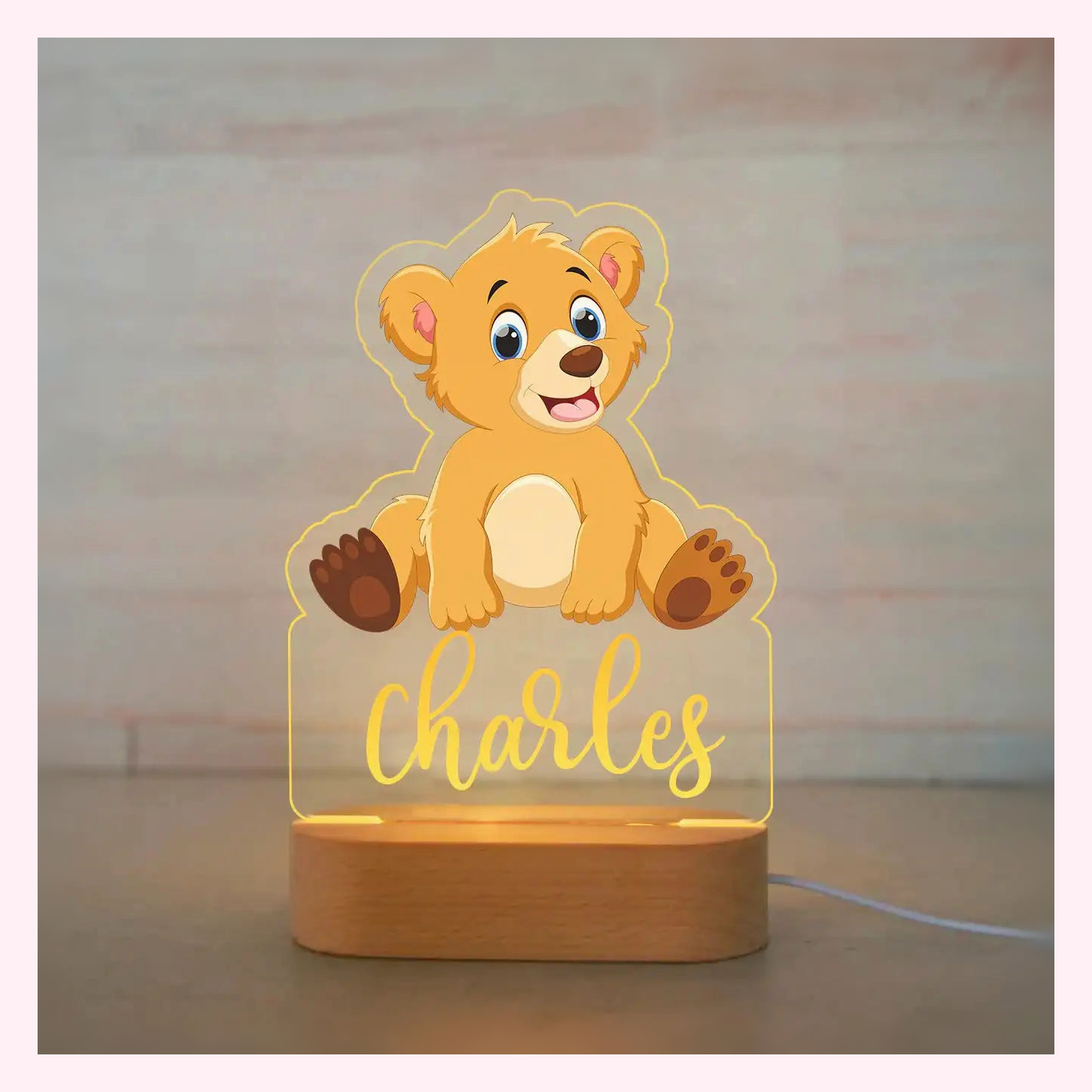 Veilleuse Ours LED - Lampe Enfant - LumiCoeur