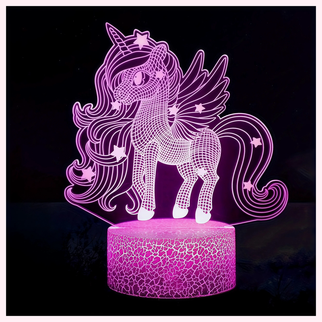 Veilleuse Licorne LED - Lampe Enfant - Modèle 6 - LumiCoeur