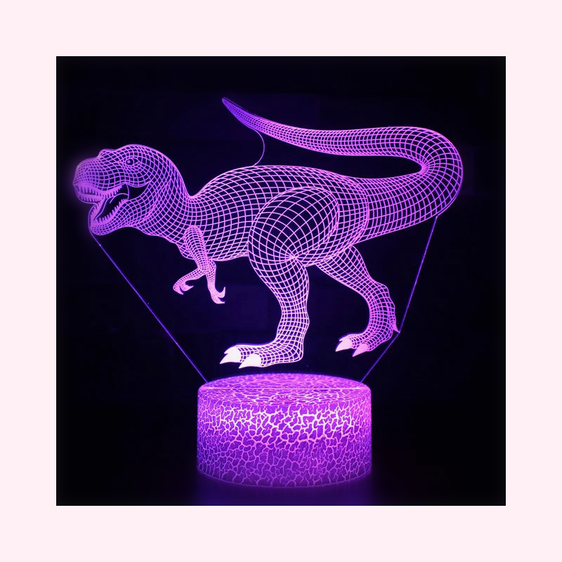 Veilleuse Dinosaure LED 3D - Lampe Enfant - Modèle 24 - LumiCoeur