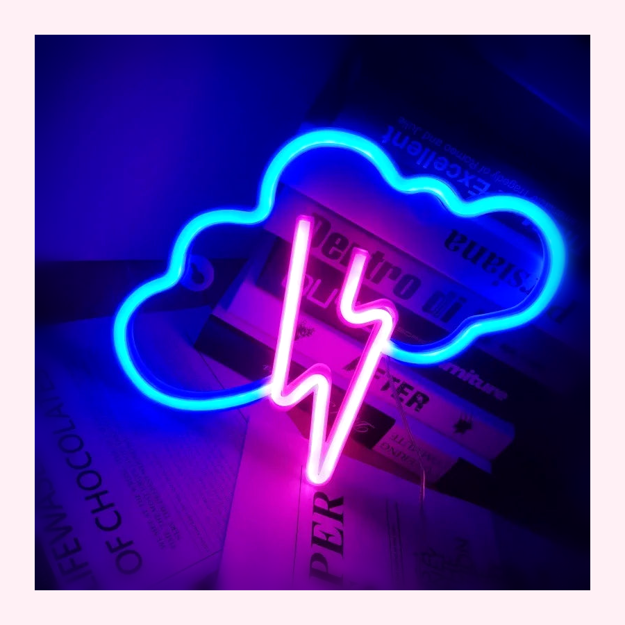 Veilleuse Nuage LED Murale - Lampe Enfant - Modèle 7 - LumiCoeur