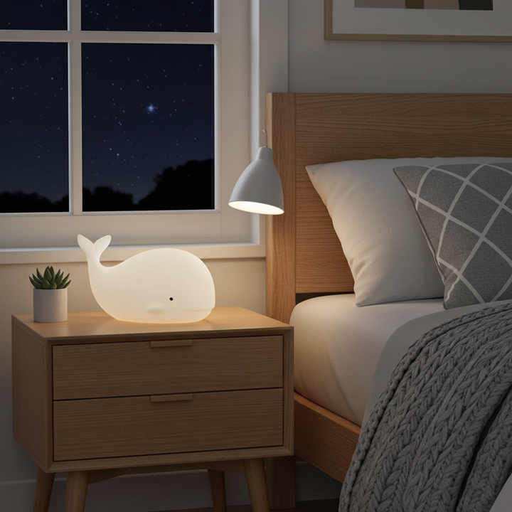 Veilleuse baleine LED rechargeable - lampe enfant
