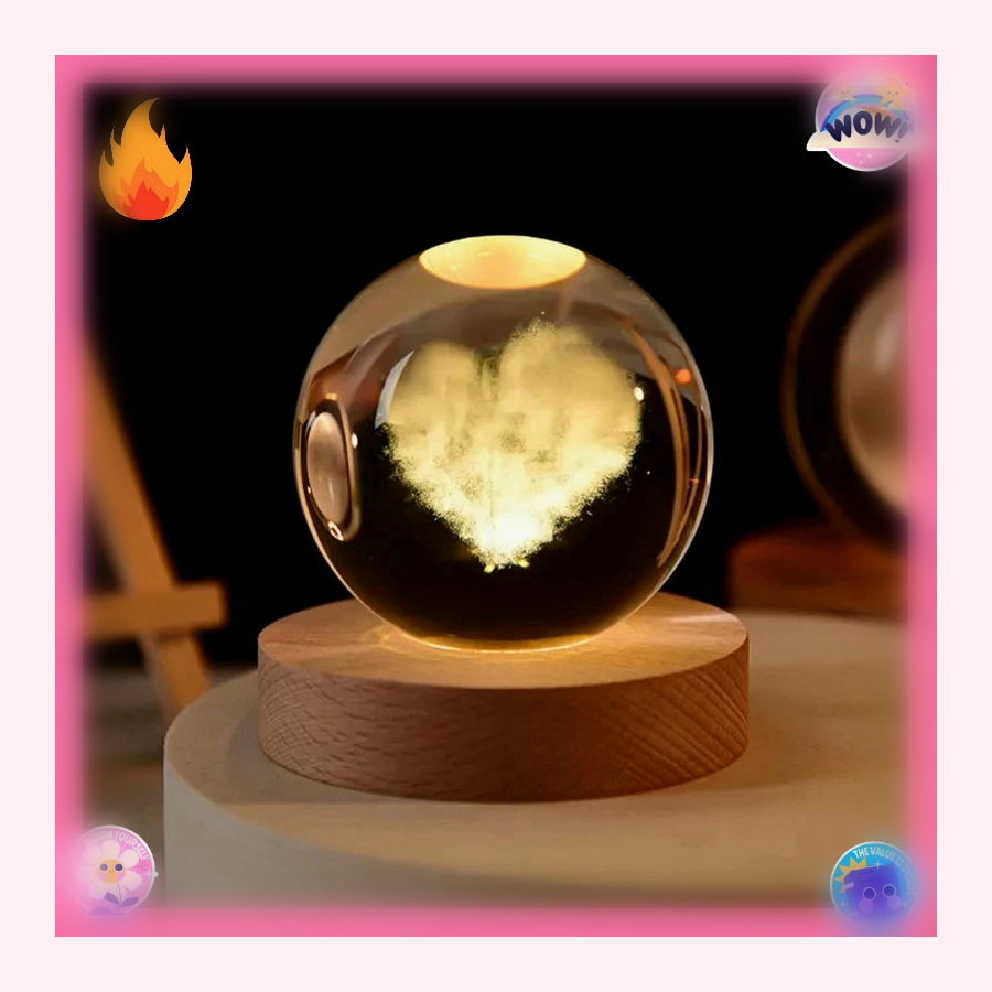 Veilleuse Coeur LED 3D - Décoration Chambre - LumiCoeur