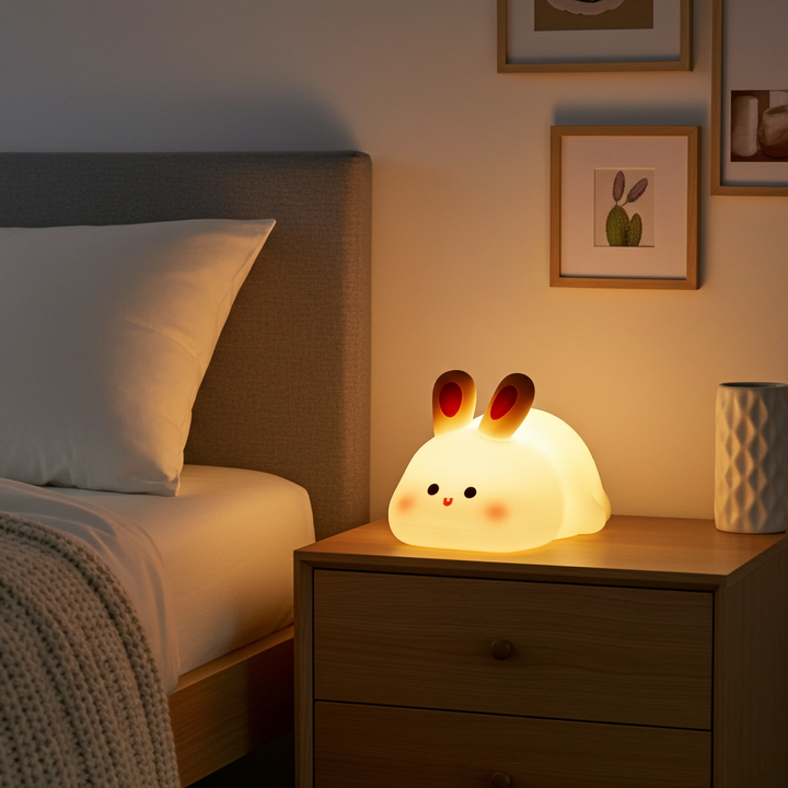 Veilleuse lapin rechargeable - lampe enfant