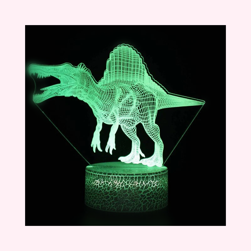 Veilleuse Dinosaure LED 3D - Lampe Enfant - Modèle 26 - LumiCoeur