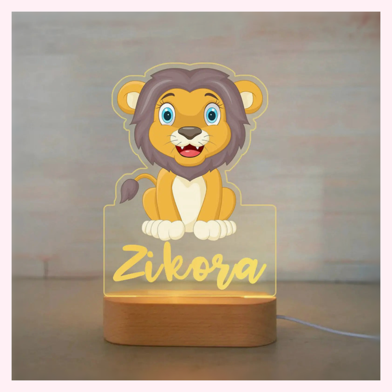 Veilleuse Lion LED - Lampe Enfant - LumiCoeur
