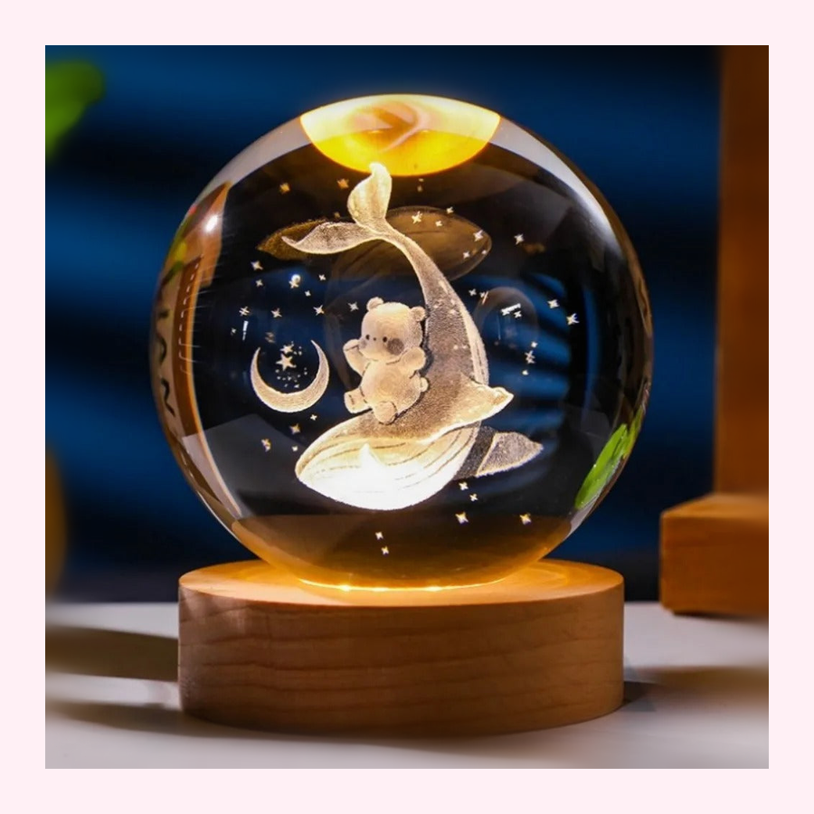 Veilleuse Baleine LED - Lampe Enfant - Modèle 11 - LumiCoeur