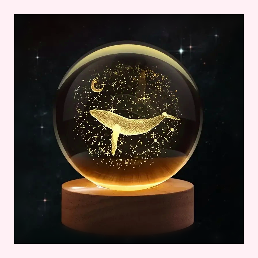 Veilleuse Baleine 3D - Lampe Enfant - LumiCoeur
