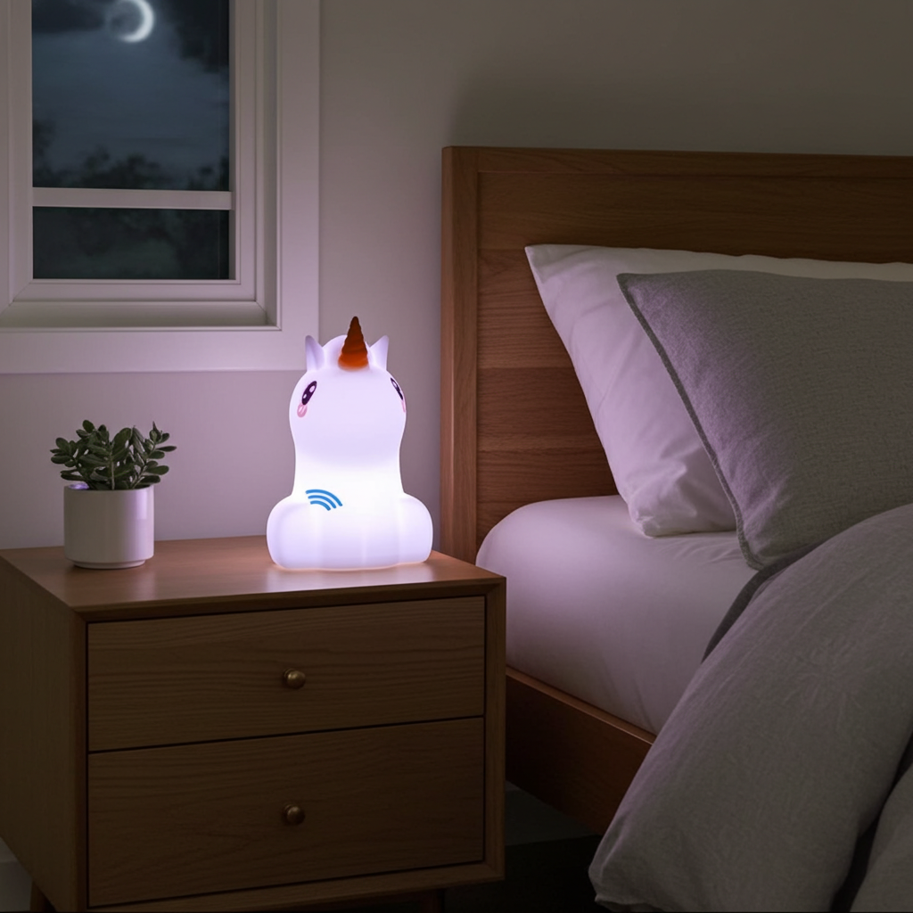 Veilleuse licorne LED en silicone — moyenne