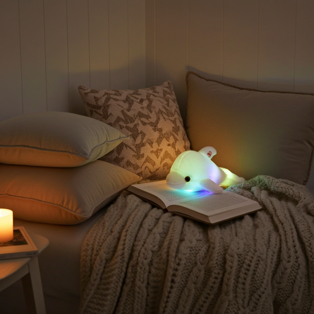 Veilleuse peluche doudou LED - décoration chambre