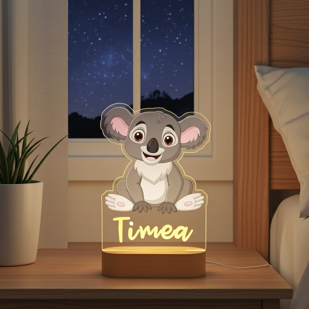 Veilleuse koala LED en silicone — lumière chaude