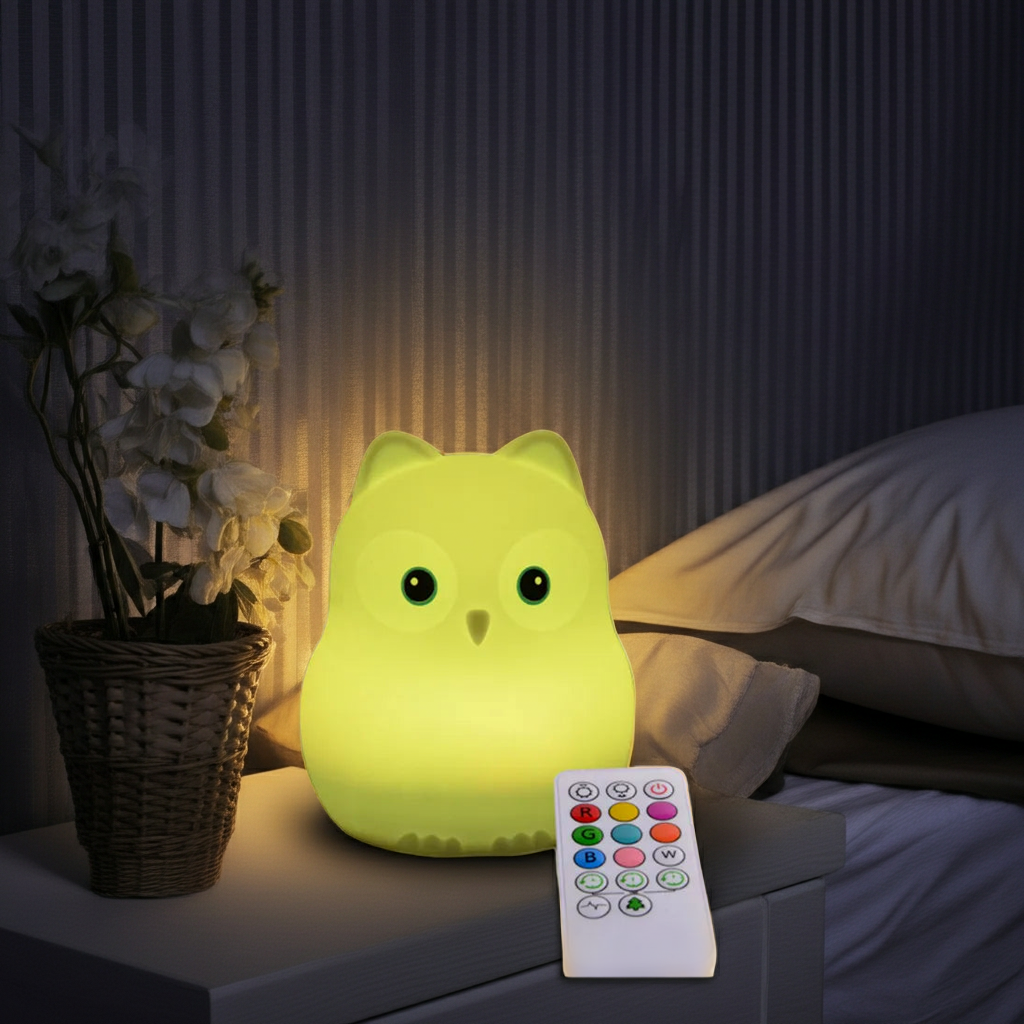Veilleuse oiseau LED en silicone — grande