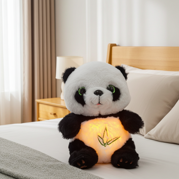 Peluche veilleuse panda LED musicale