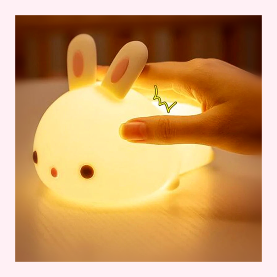 Veilleuse Lapin LED Rechargeable - Lampe Enfant - LumiCoeur