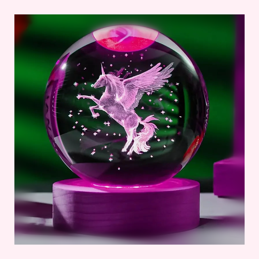 Veilleuse Licorne LED 3D - Lampe Enfant - LumiCoeur