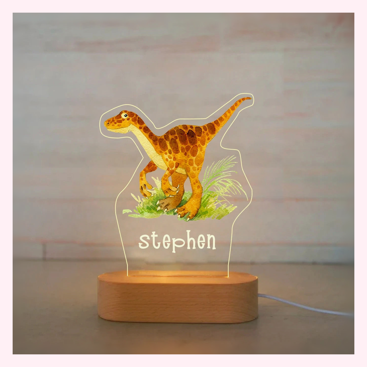 Veilleuse Dinosaure T-Rex 3D LED - Modèle 3 - LumiCoeur