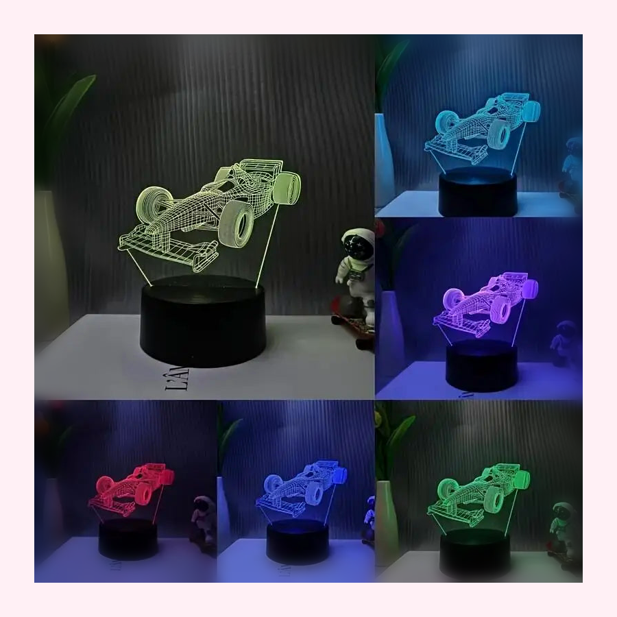 Veilleuse Formule1 LED - Décoration Chambre - Modèle 13 - LumiCoeur