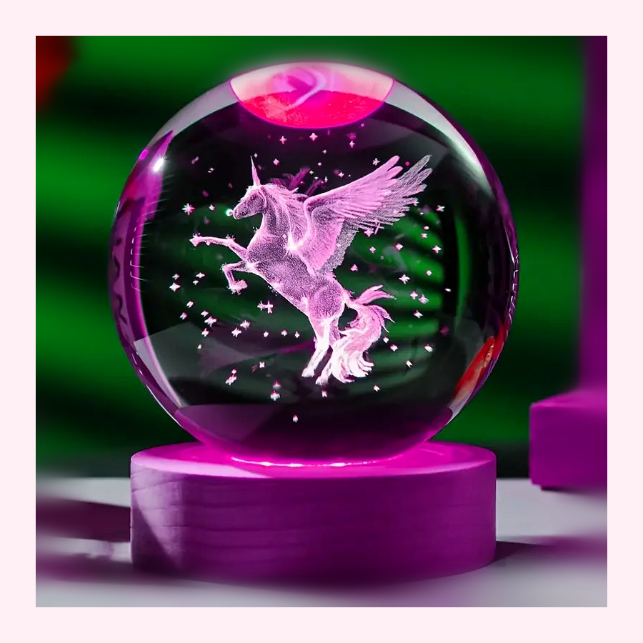 Veilleuse Licorne LED 3D - Lampe Enfant - Modèle 2 - LumiCoeur
