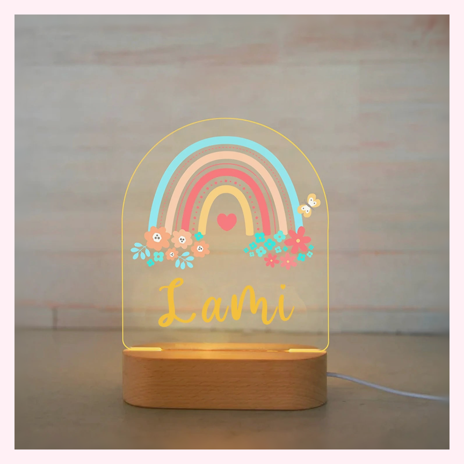 Veilleuse Personalisée LED - Décoration Chambre - Modèle 10 - LumiCoeur