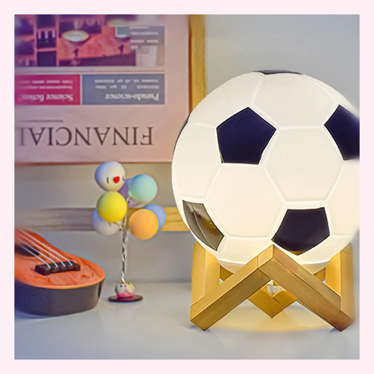 Veilleuse Football 3D Bureau Décoration Lumineuse - LumiCoeur