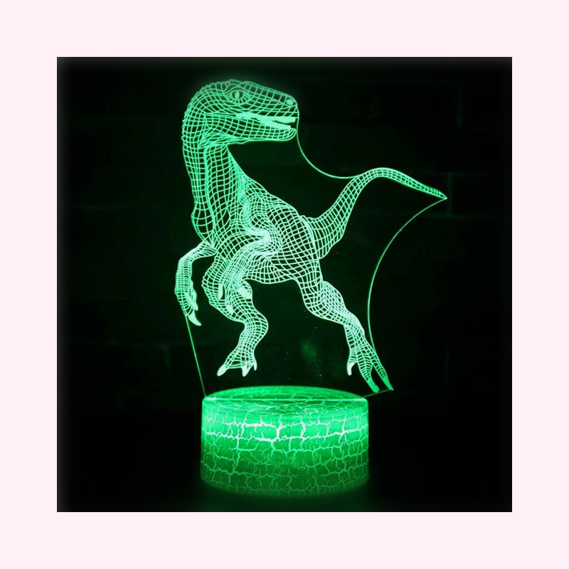 Veilleuse Dinosaure LED 3D - Lampe Enfant - Modèle 11 - LumiCoeur