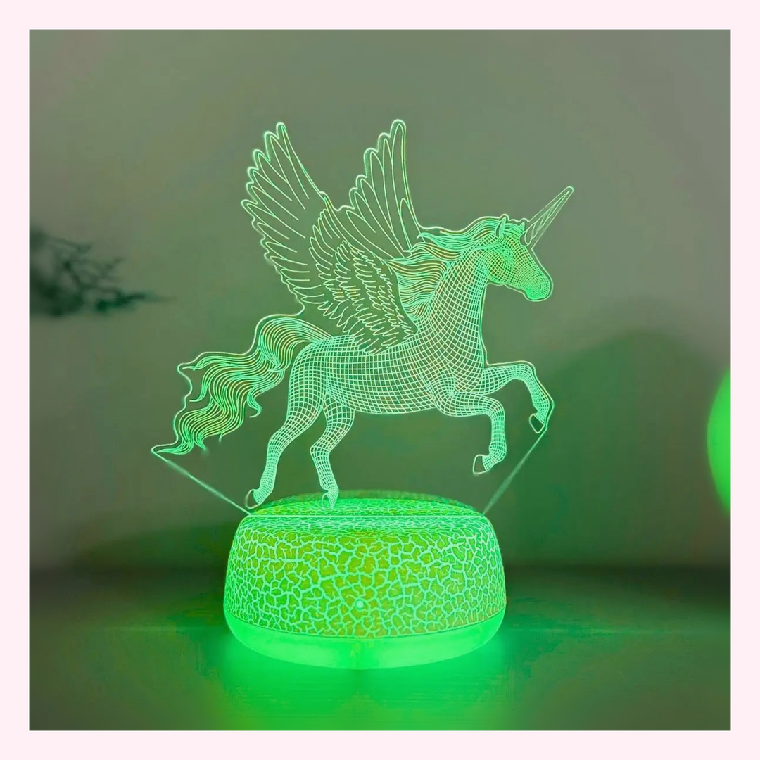 Veilleuse Licorne LED - Lampe Enfant - Modèle 2 - LumiCoeur