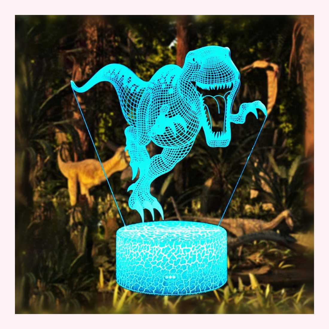 Veilleuse Dinosaure Tricératops LED - Modèle 4 - LumiCoeur