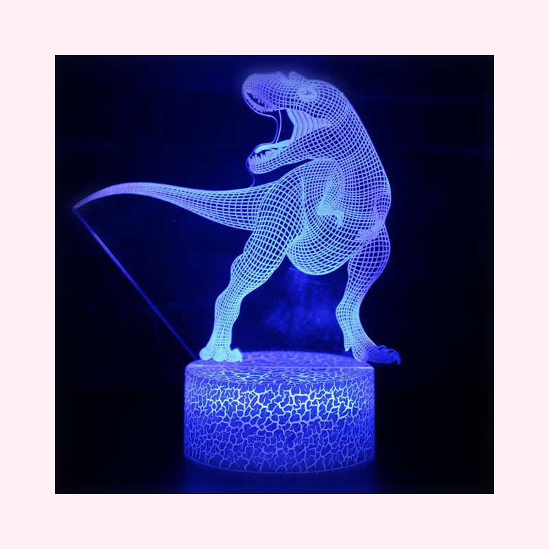 Veilleuse Dinosaure LED 3D - Lampe Enfant - Modèle 34 - LumiCoeur
