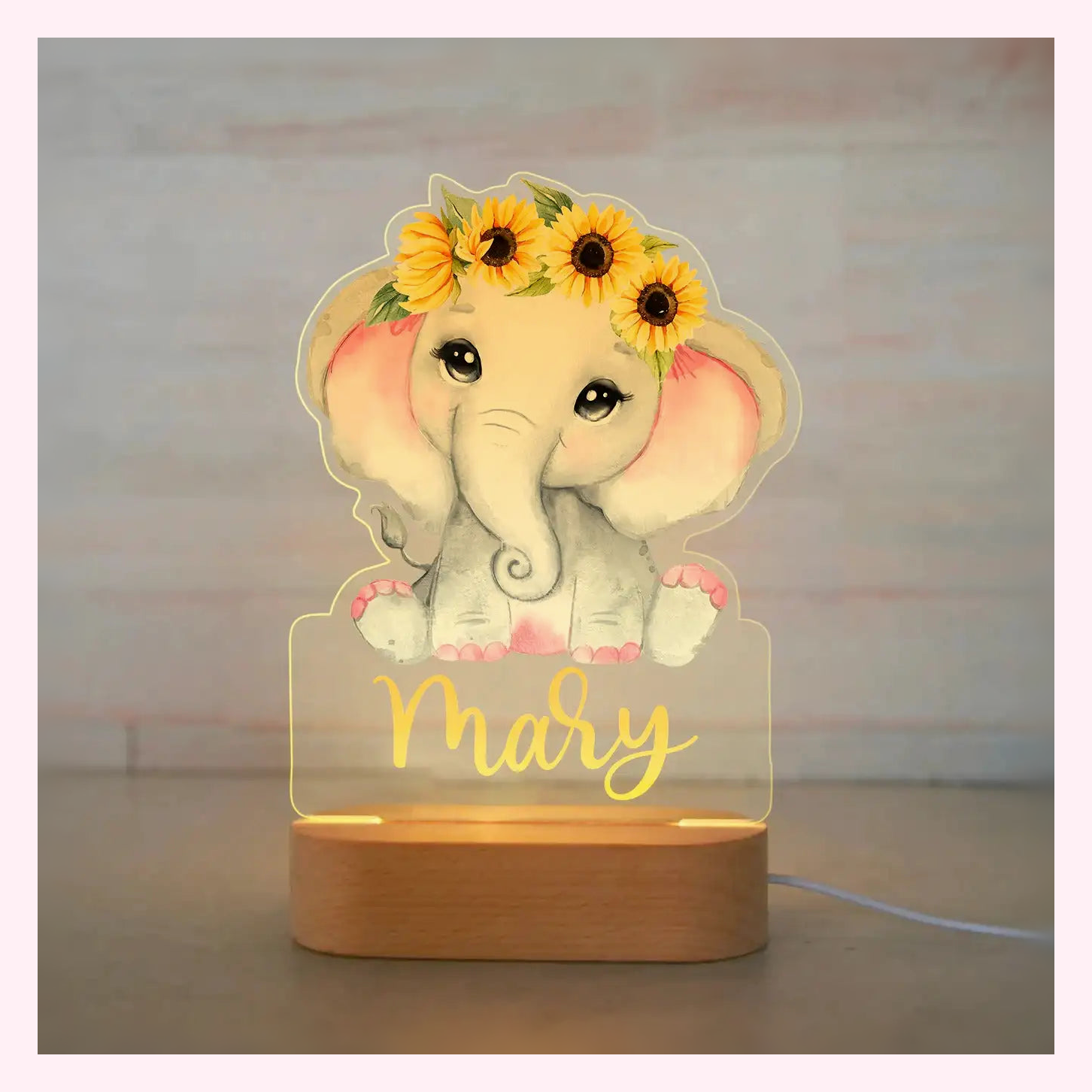 Veilleuse Personalisée LED - Décoration Chambre - Modèle 2 - LumiCoeur