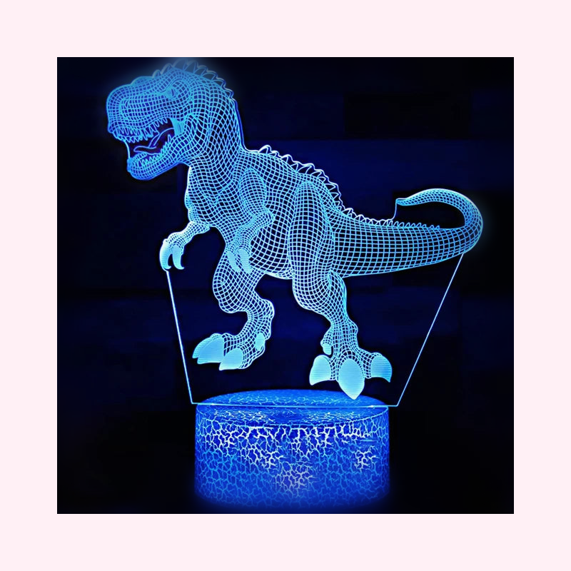 Veilleuse Dinosaure LED 3D - Lampe Enfant - Modèle 30 - LumiCoeur
