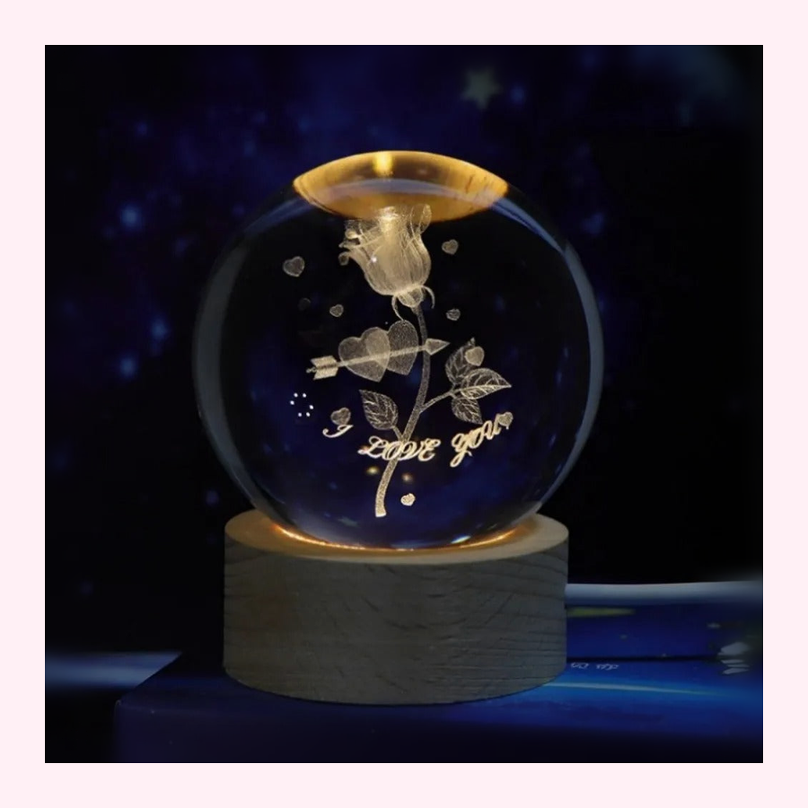 Veilleuse Fleur LED 3D - Décoration Chambre - Modèle 2 - LumiCoeur