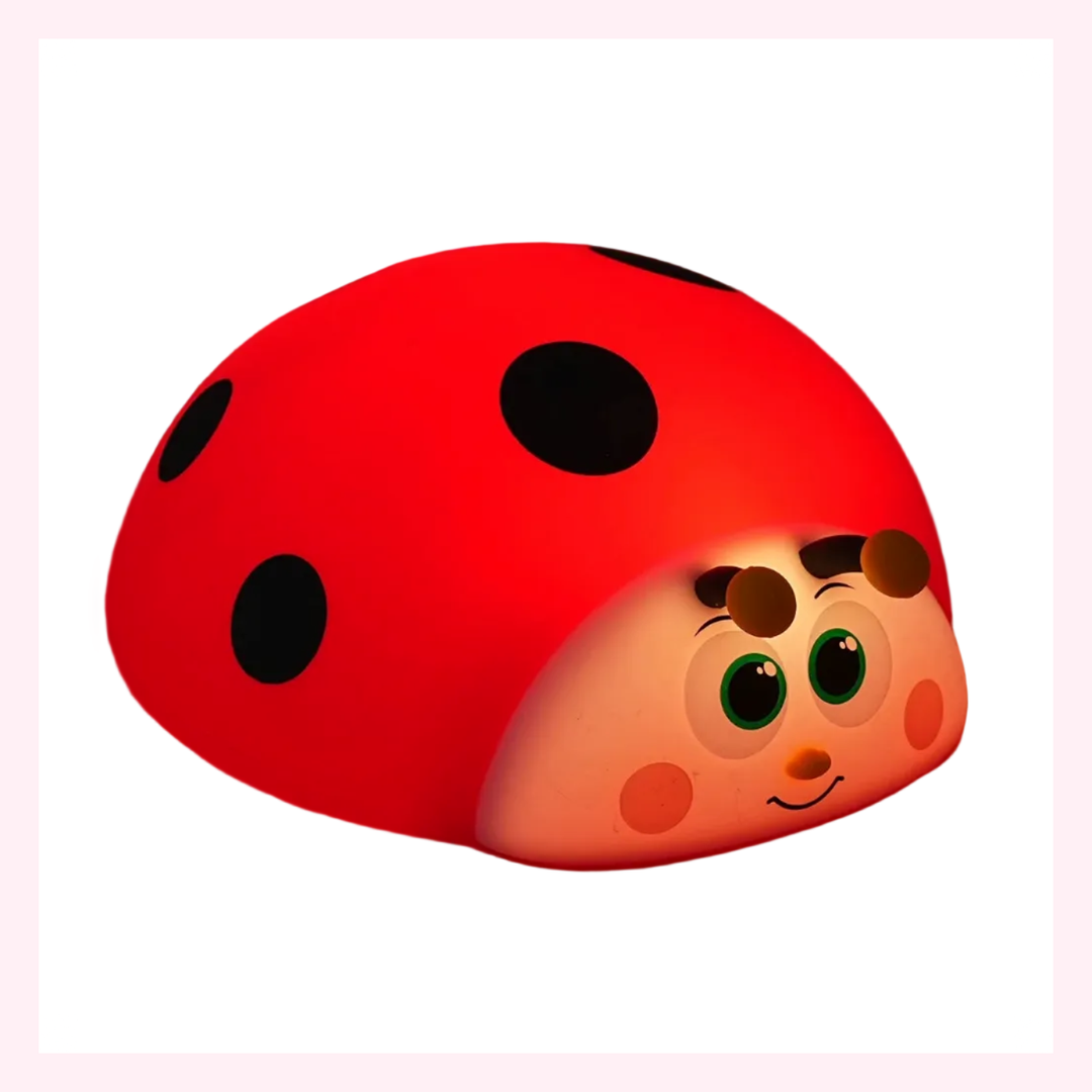 Veilleuse Coccinelle LED Rechargeable - Lampe Enfant - LumiCoeur