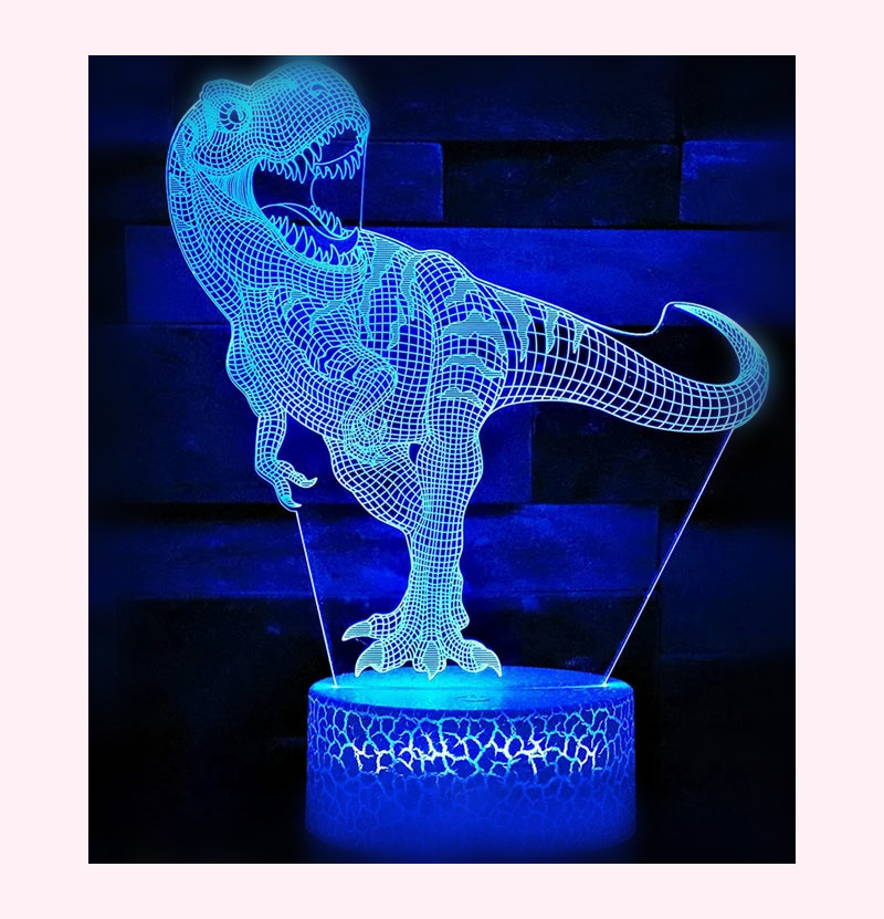 Veilleuse Dinosaure LED 3D - Lampe Enfant - Modèle 31 - LumiCoeur
